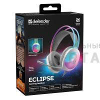 Гарнитура игровая DEFENDER Eclipse, RGB, провод 2 м, белый (1/16)