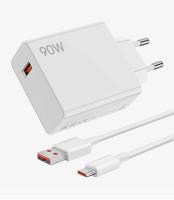 СЗУ комплект Xiaomi Power 90W Power Adapter Suit&Type-C data Cale (Качество AAA) белый, в коробке