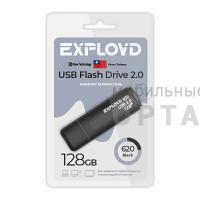 Флешка USB 128 Гб Exployd  620  чёрный Флешка USB 128 Гб Exployd  620  чёрный