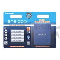 Аккумуляторная батарейка PANASONIC  eneloop BK-4MCDEC4BE 800mAh AAA  R03 +футляр BL4