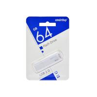 Флешка USB 64Gb SmartBuy Clue, USB 2.0, белый