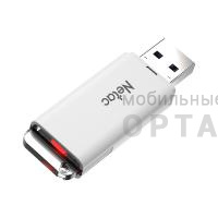 Флешка USB 64GB  Netac U185 с LED индикатором, белый