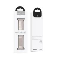 Ремешок для смарт часов 42/44/45/49mm HOCO, WA08 Flexible, силикон,  серый, светлый