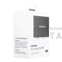 Внешний SSD  Samsung  2 TB  T7 Portable, чёрный, USB 3.2 (USB 3.2/Type C)