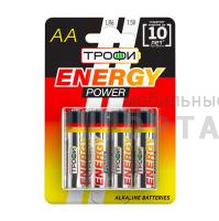 Элемент питания Трофи LR6-4BL ENERGY POWER Alkaline (40/640/20480)